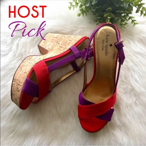kate spade Shoes - Kate Spade Penny Cork Wedge Sandals Shoes